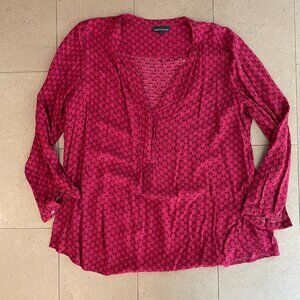 Addition Elle Deep Pink Long Sleeve Tunic Top Blouse-Size 14